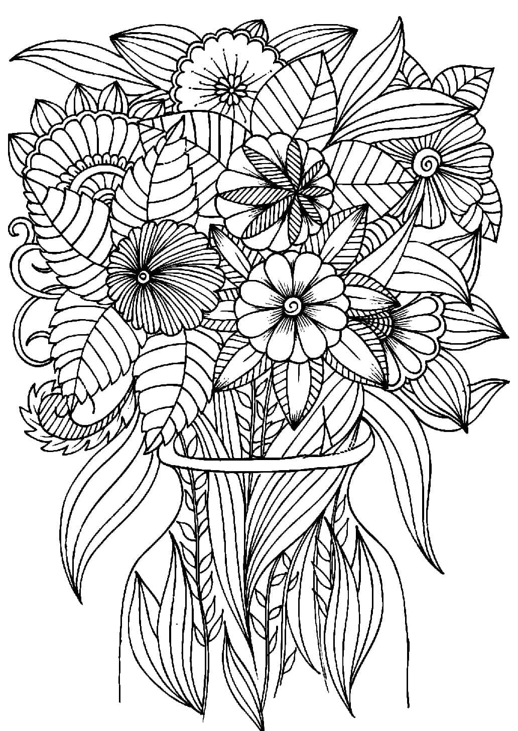 Kolorowanka Narysuj Wazon Na Kwiaty łatwy