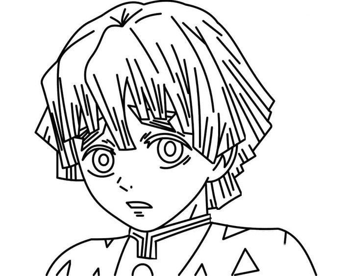 Kolorowanka Narysuj Zenitsu 3