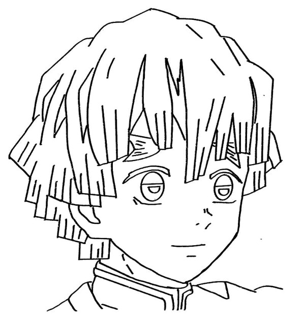 Kolorowanka Narysuj Zenitsu 5