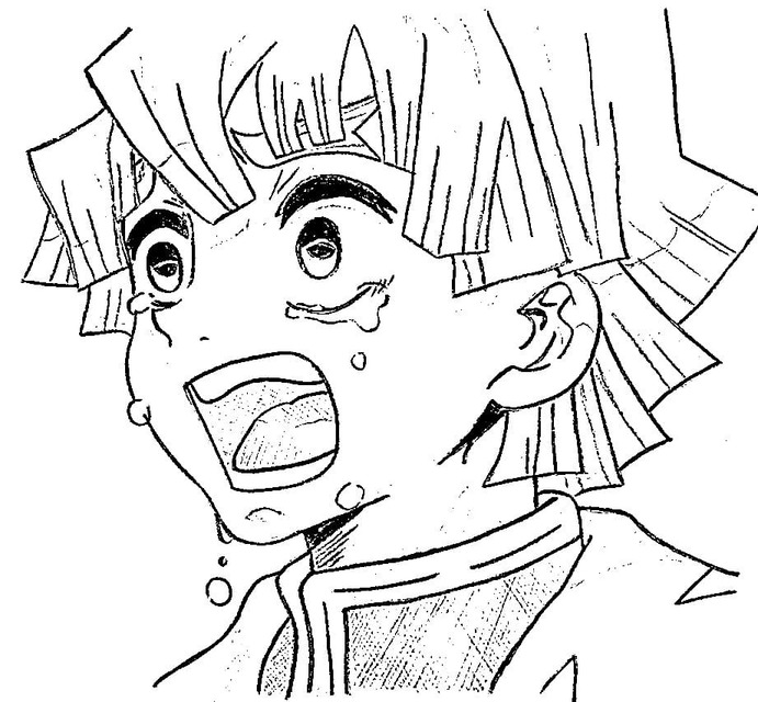 Kolorowanka Narysuj Zenitsu do druku