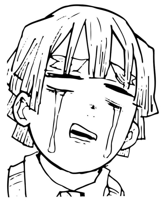 Kolorowanka Narysuj Zenitsu podstawowy