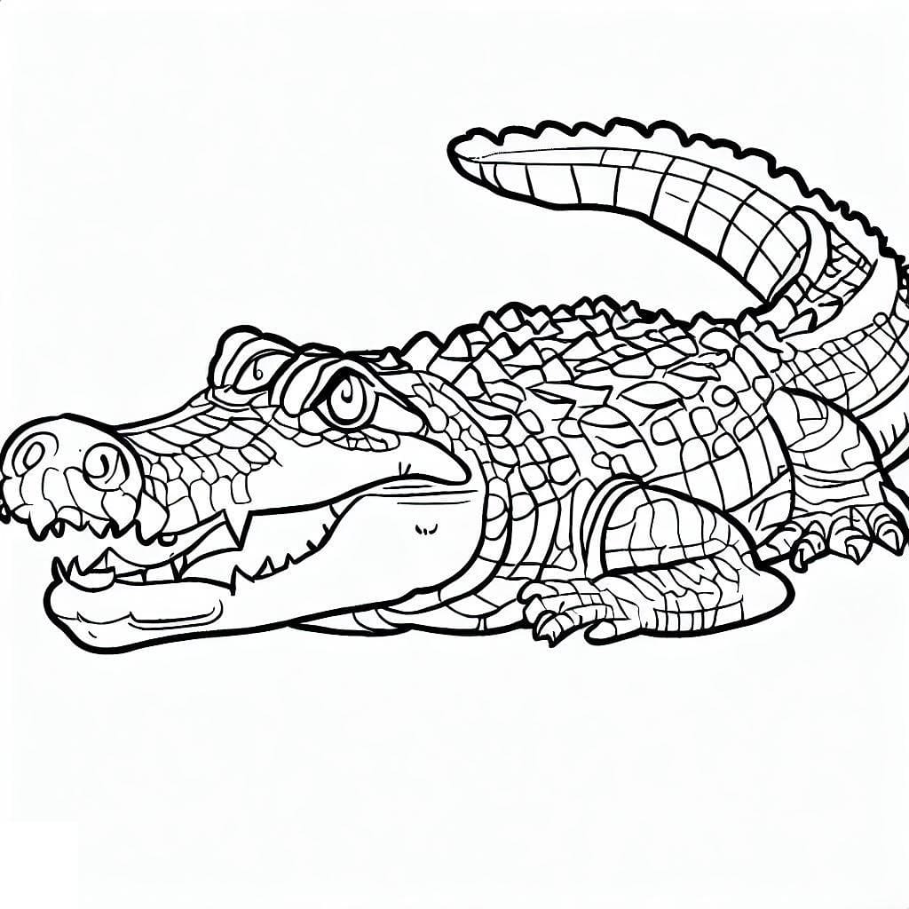 Kolorowanka Obraz Aligator bezpłatny