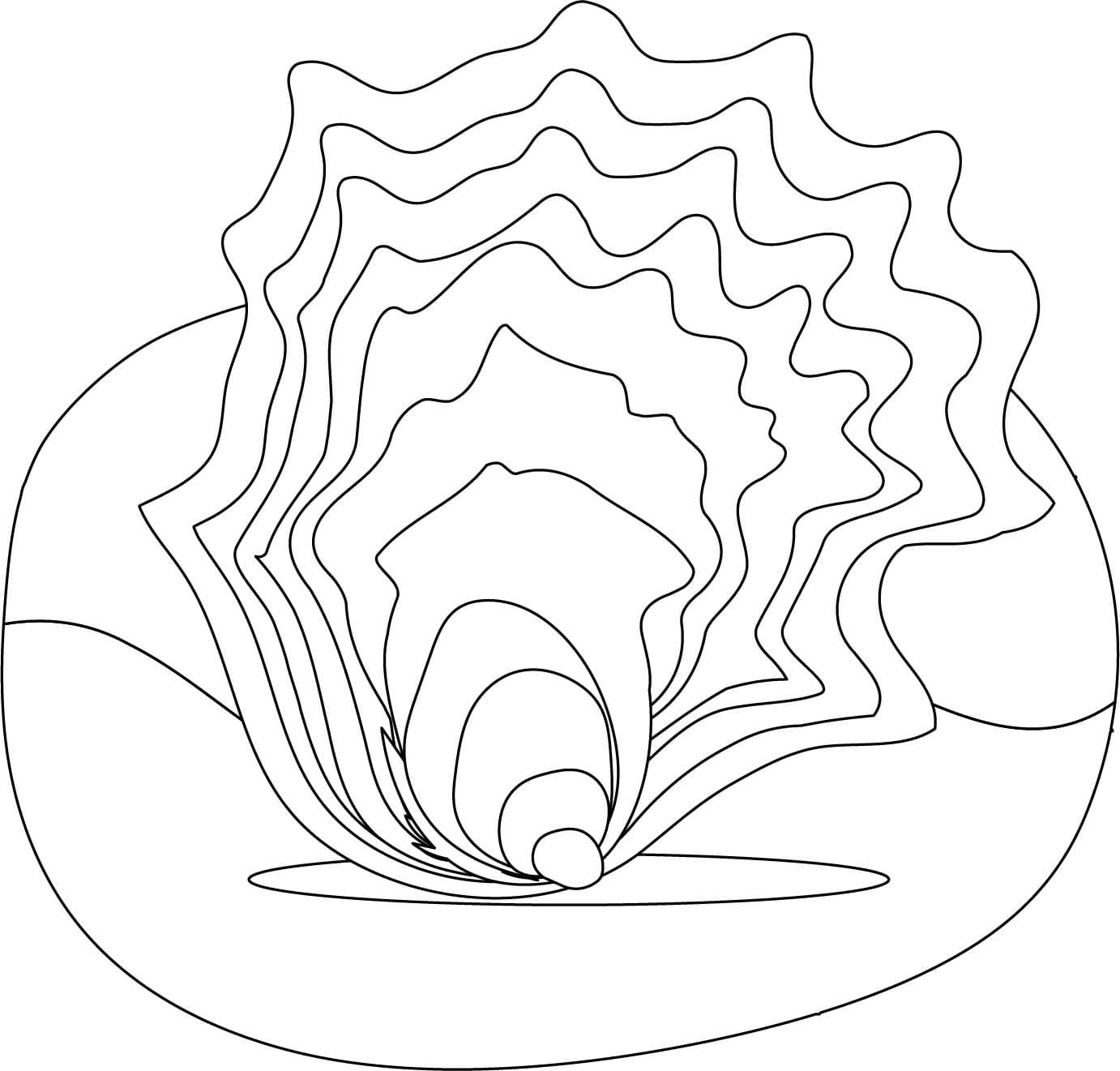 Kolorowanka Obraz Ostryga podstawowy