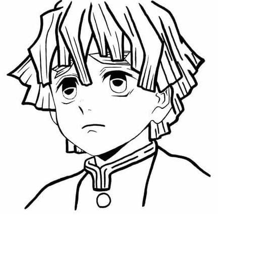 Kolorowanka Obraz Zenitsu bezpłatny wydruku