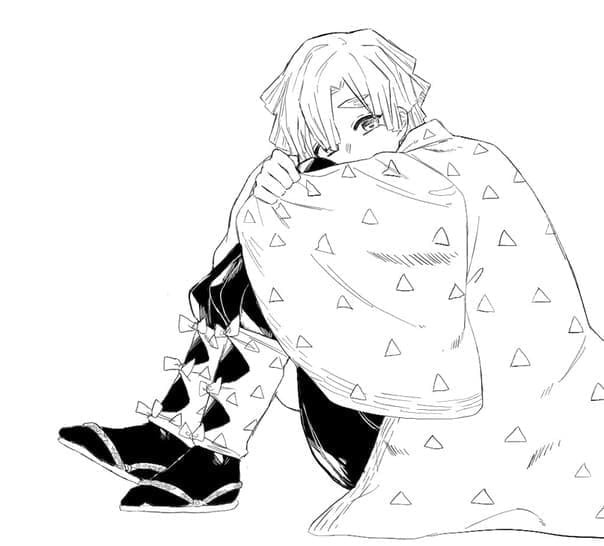 Kolorowanka Obraz Zenitsu