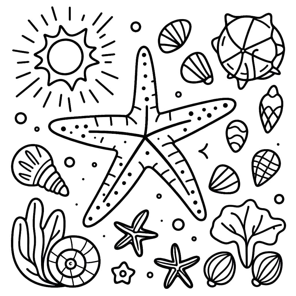 Kolorowanka Rozgwiazda 3