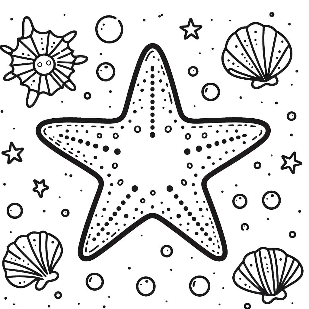 Kolorowanka Rozgwiazda 5