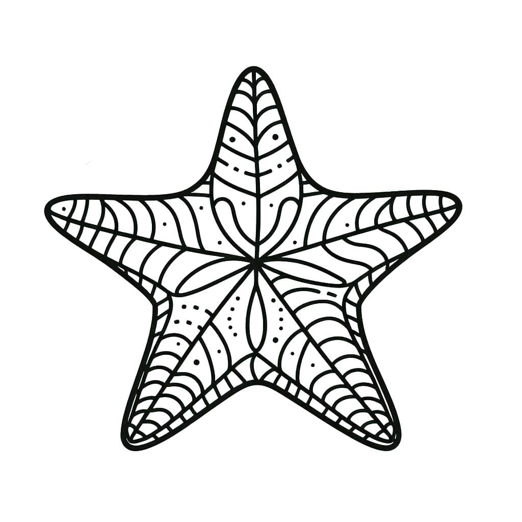 Kolorowanka Rozgwiazda 6