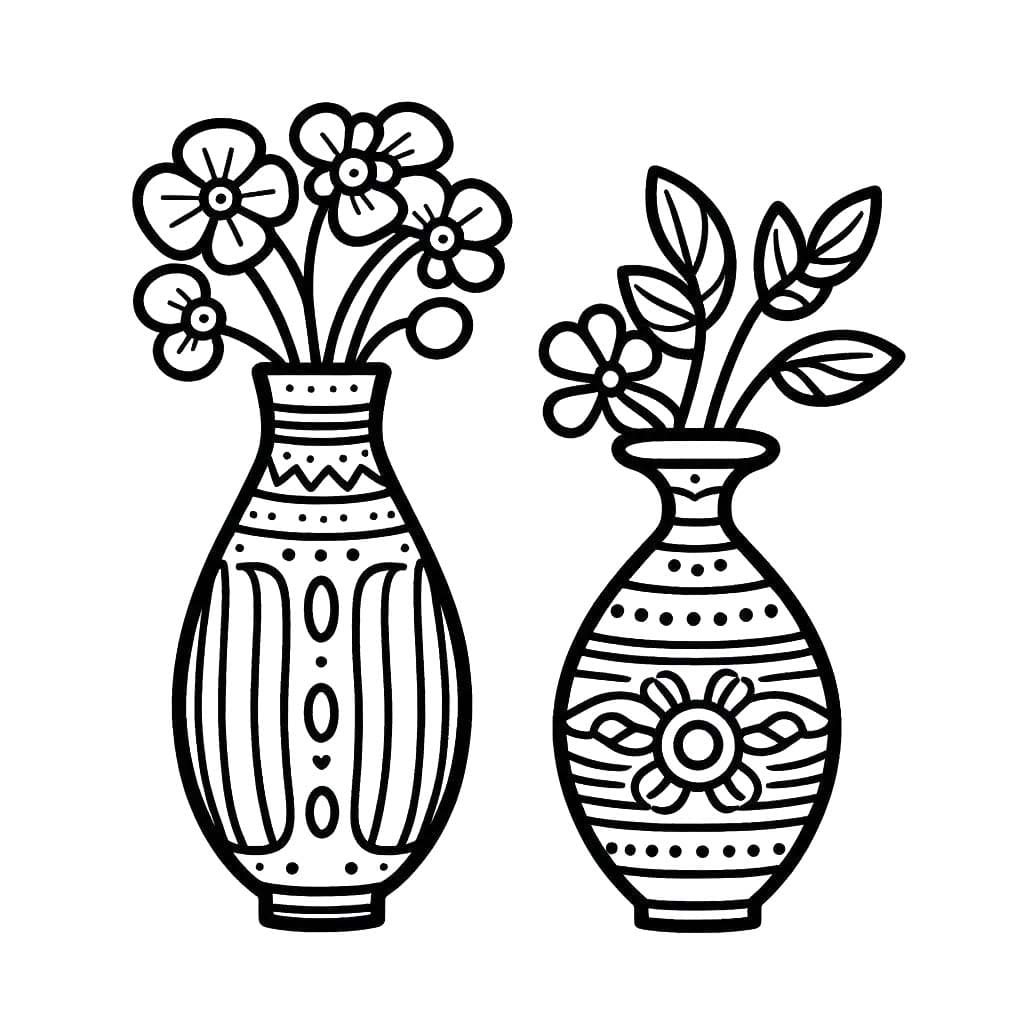 Kolorowanka Wazon Na Kwiaty 5