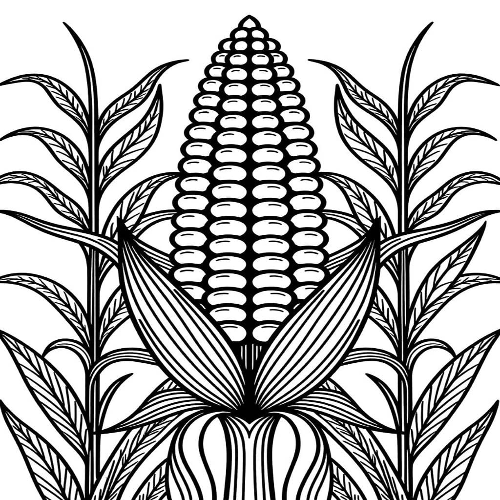 Kolorowanka Kukurydza 2