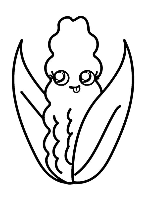 Kolorowanka Kukurydza bezpłatna łatwy do druku