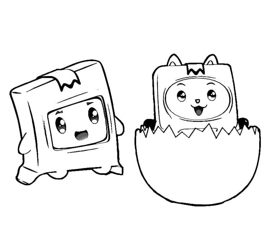 Kolorowanka Lankybox bezpłatna podstawowy do druku