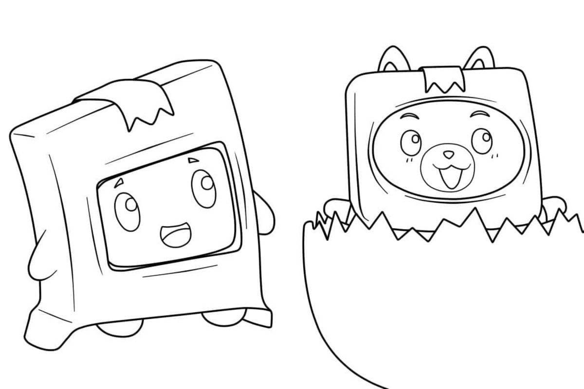 Kolorowanka Lankybox bezpłatna podstawowy