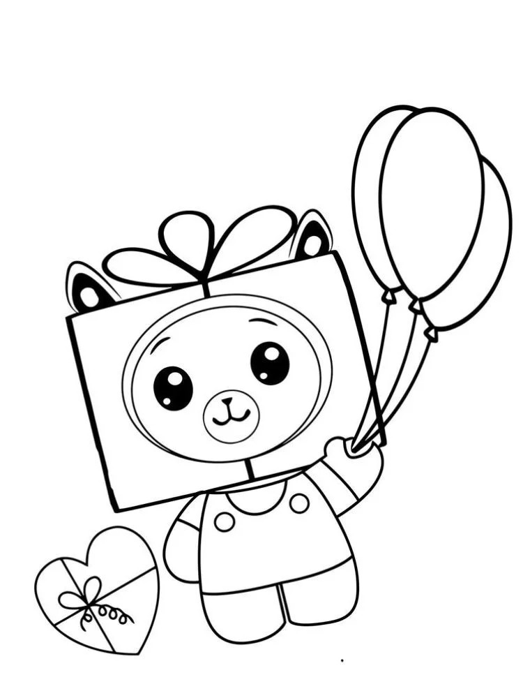 Kolorowanka Lankybox bezpłatna prosty