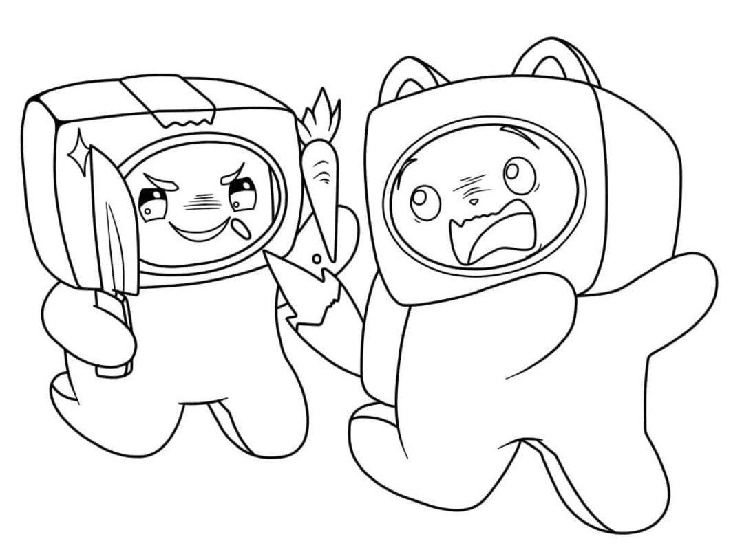 Kolorowanka Lankybox łatwy do druku