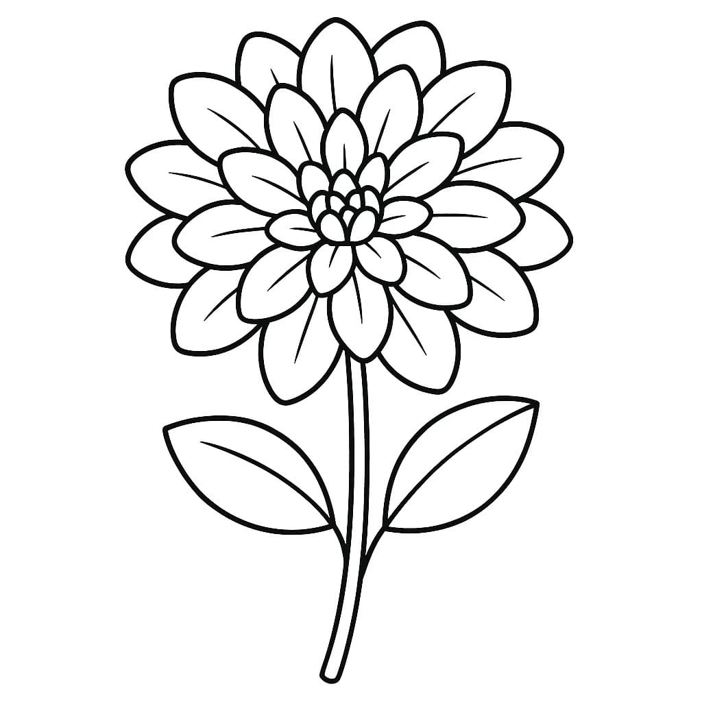Kolorowanka Narysuj Dalia 1