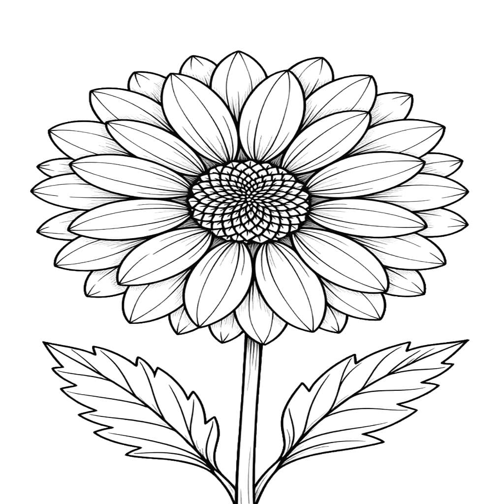 Kolorowanka Narysuj Dalia 2