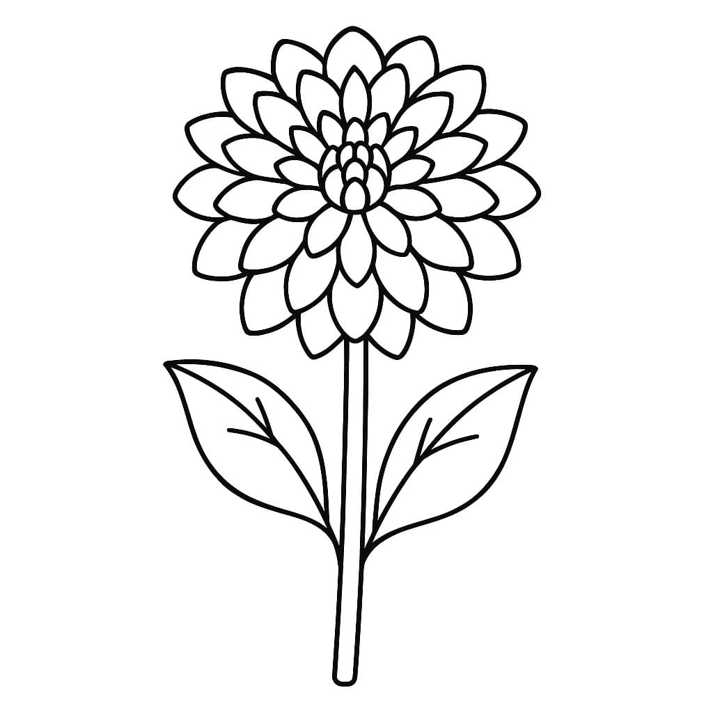 Kolorowanka Narysuj Dalia 3