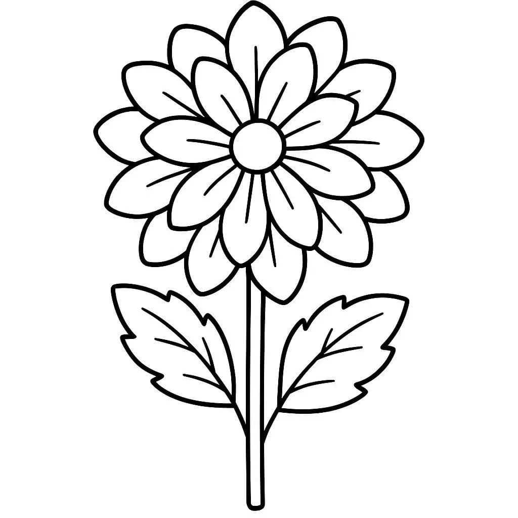 Kolorowanka Narysuj Dalia 5