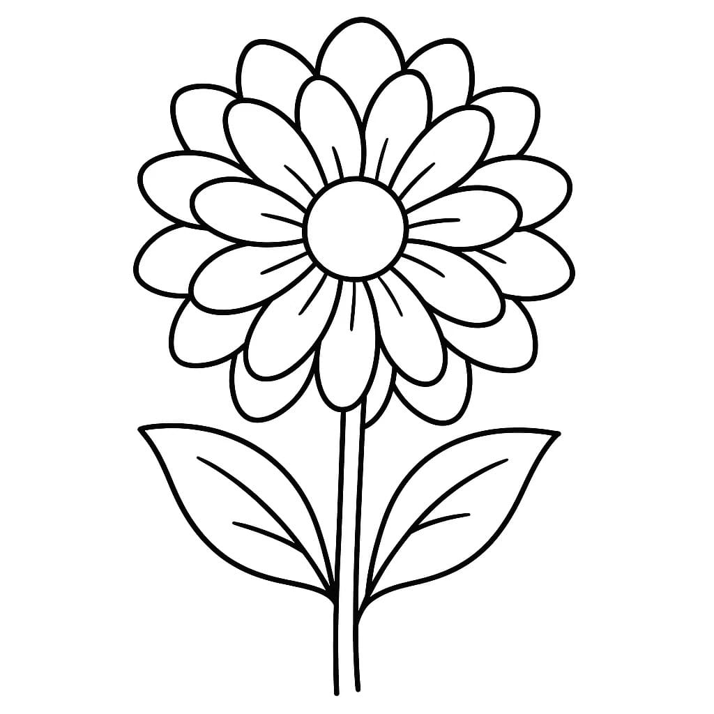 Kolorowanka Narysuj Dalia 7