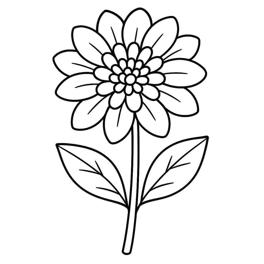 Kolorowanka Narysuj Dalia 8