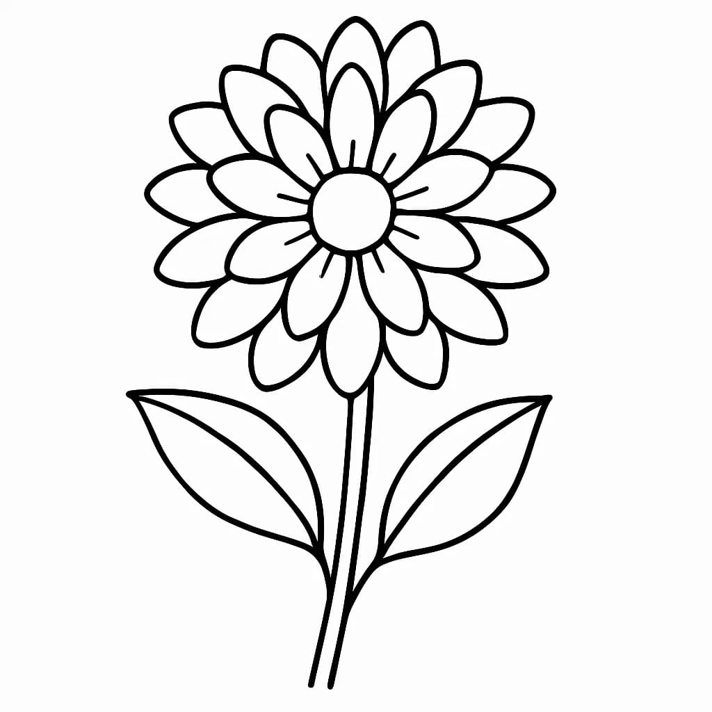 Kolorowanka Narysuj Dalia bezpłatny wydruku