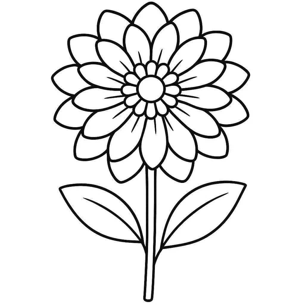 Kolorowanka Narysuj Dalia wydruku