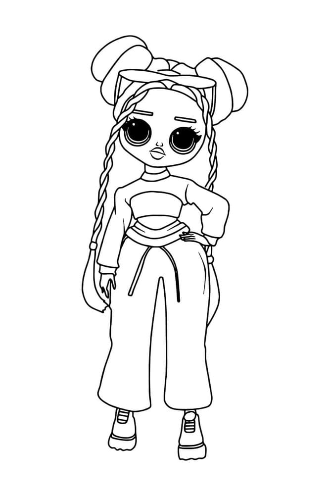 Kolorowanka Narysuj Girl Shilax LOL OMG