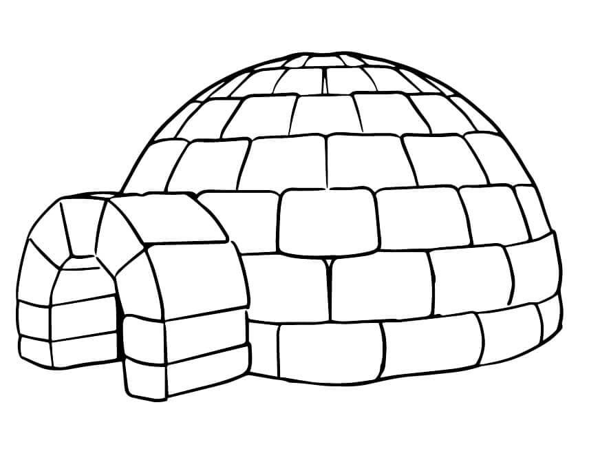 Kolorowanka Narysuj Igloo 3