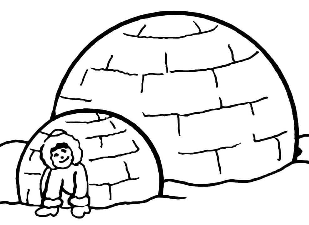 Kolorowanka Narysuj Igloo 6