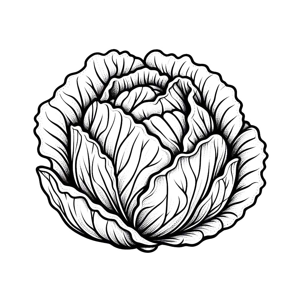 Kolorowanka Narysuj Kapusta 2