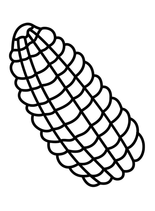 Kolorowanka Narysuj Kukurydza prosty