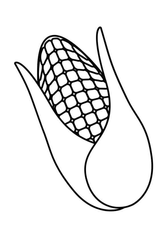 Kolorowanka Narysuj Kukurydza wydruku