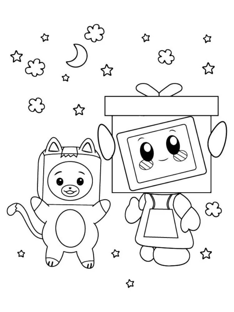 Kolorowanka Narysuj Lankybox 3