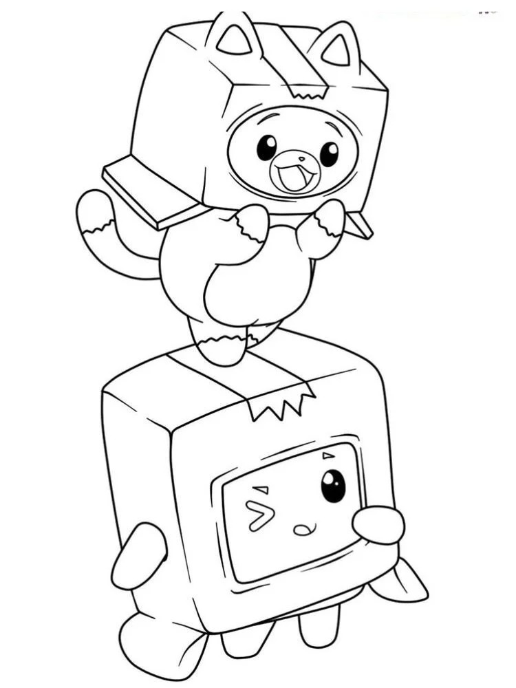 Kolorowanka Narysuj Lankybox 6