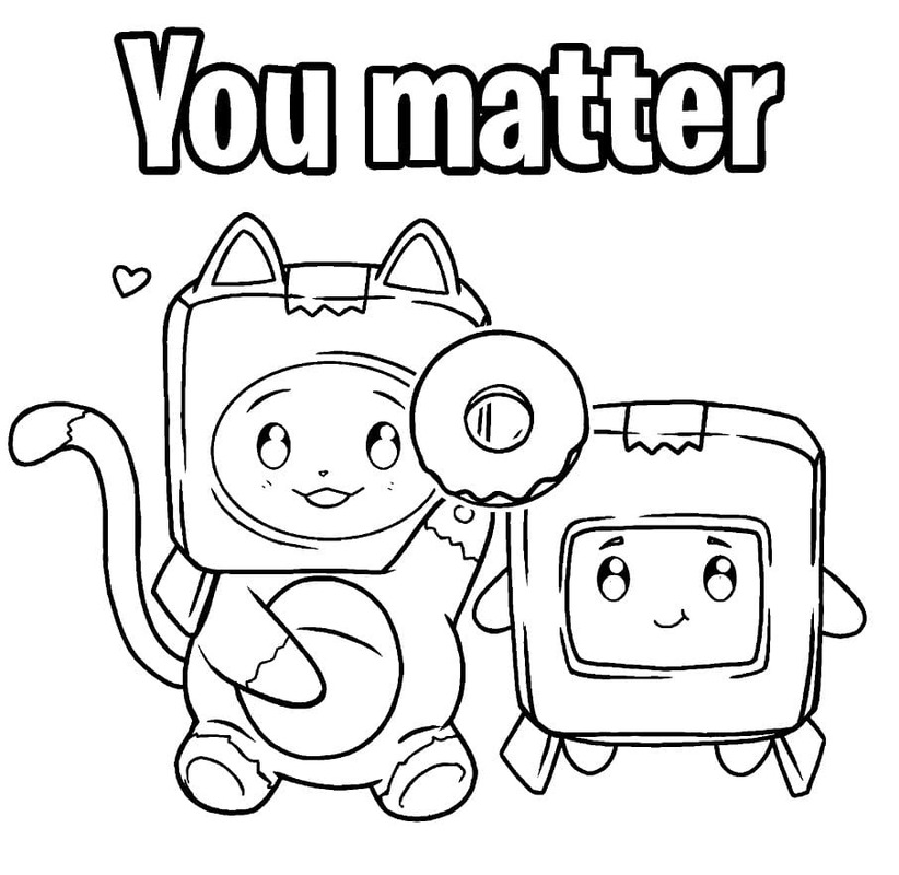 Kolorowanka Narysuj Lankybox bardzo łatwy