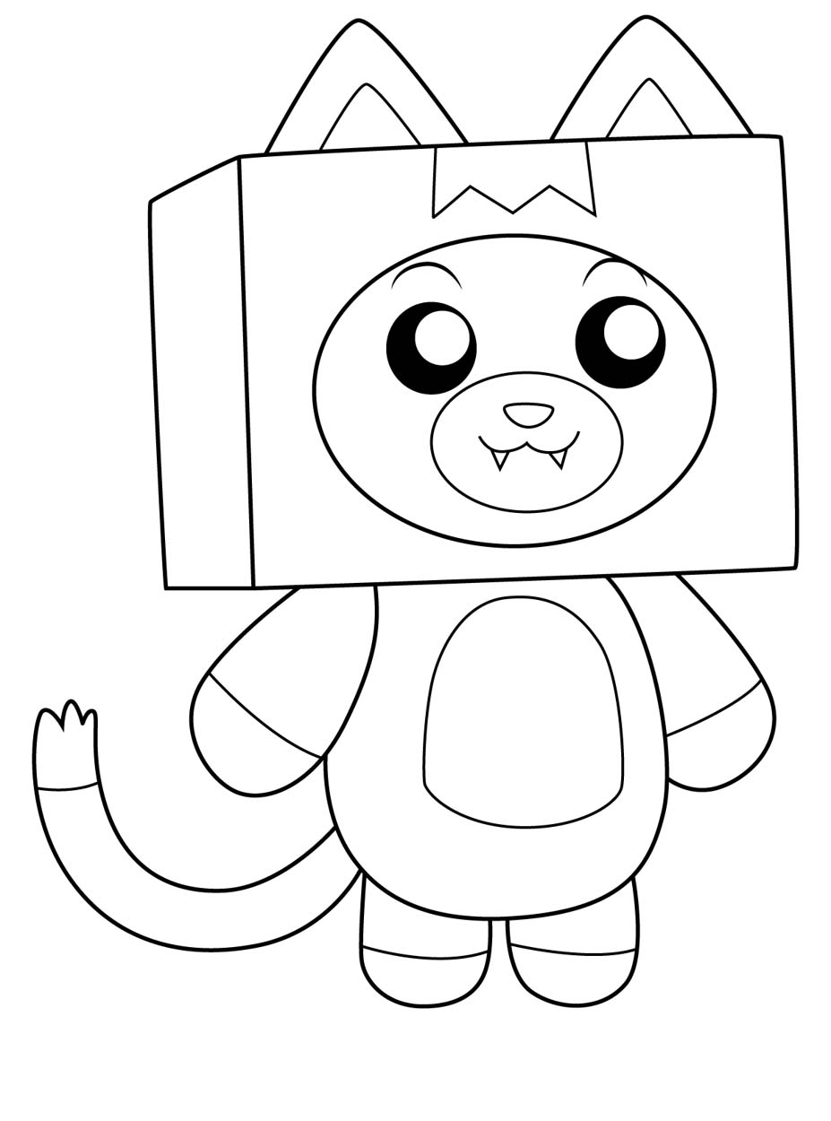 Kolorowanka Narysuj Lankybox bezpłatny wydruku