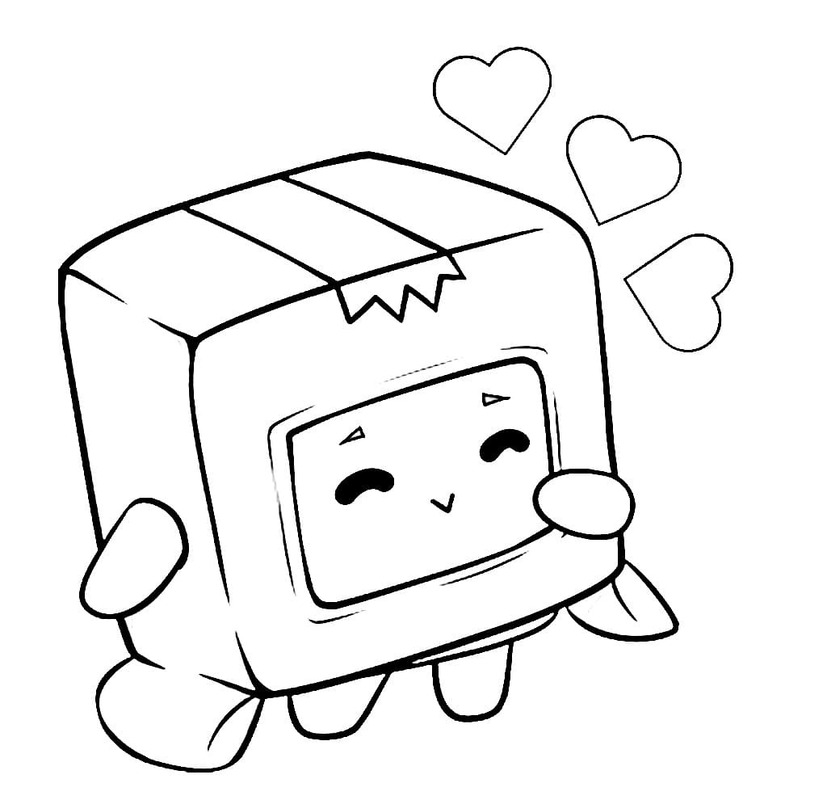 Kolorowanka Narysuj Lankybox do druku dla dzieci