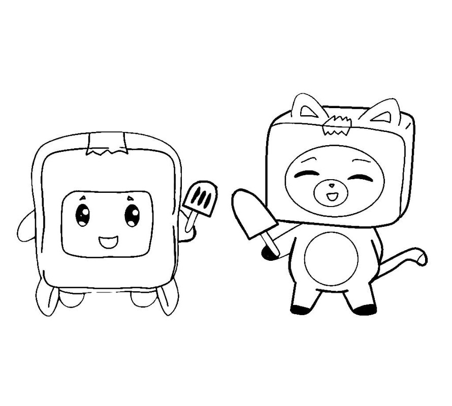 Kolorowanka Narysuj Lankybox do druku