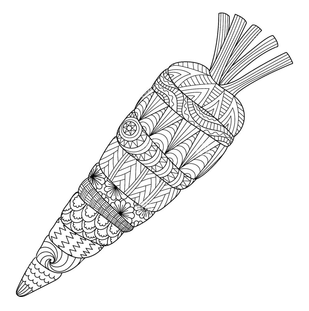 Kolorowanka Narysuj Marchewki Mandala