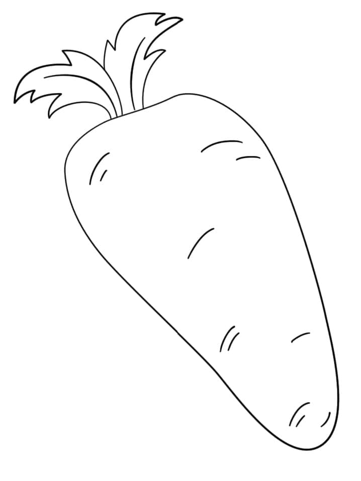 Kolorowanka Narysuj Marchewki bezpłatna prosty