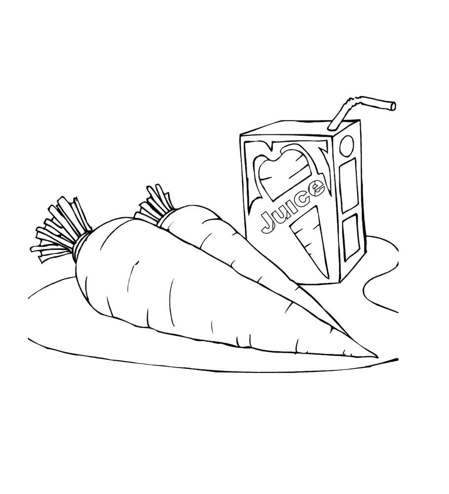 Kolorowanka Narysuj Marchewki i kartony po mleku