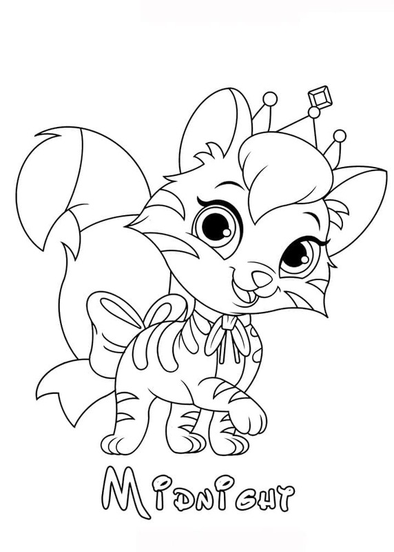 Kolorowanka Narysuj Midnight z Palace Pets