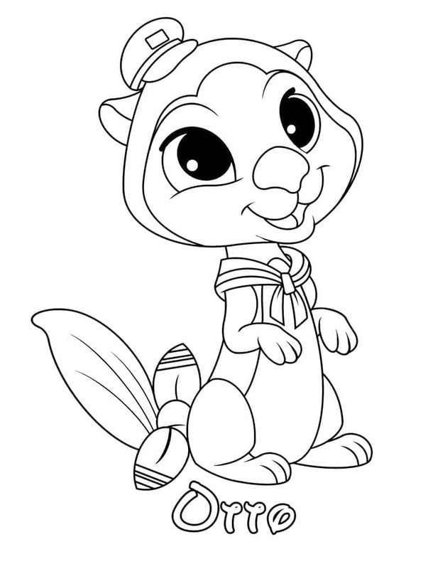 Kolorowanka Narysuj Otto z Palace Pets