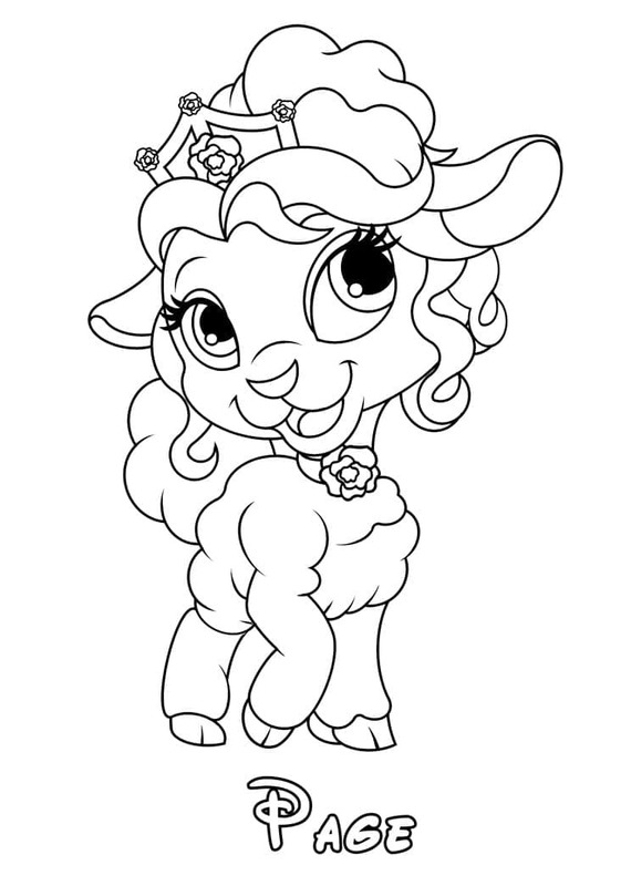 Kolorowanka Narysuj Page z Palace Pets