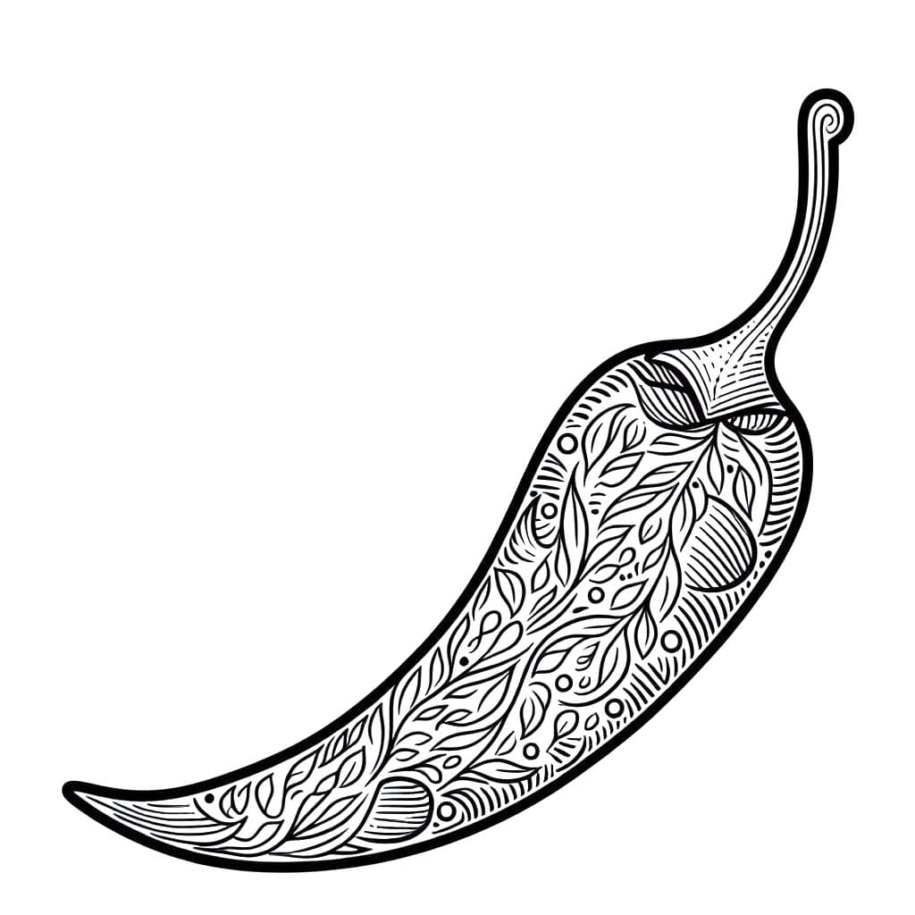 Kolorowanka Narysuj Papryka Mandala