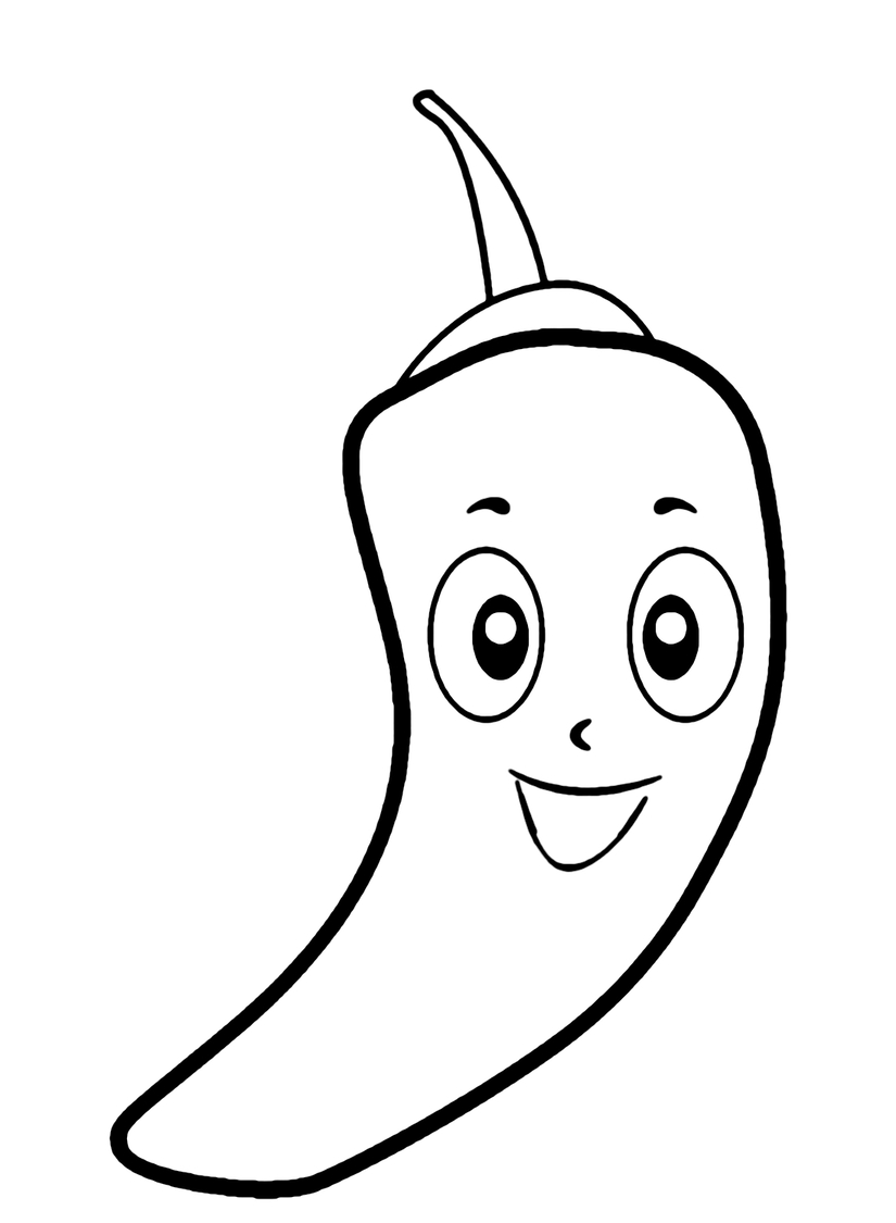 Kolorowanka Narysuj Papryka Uroczy