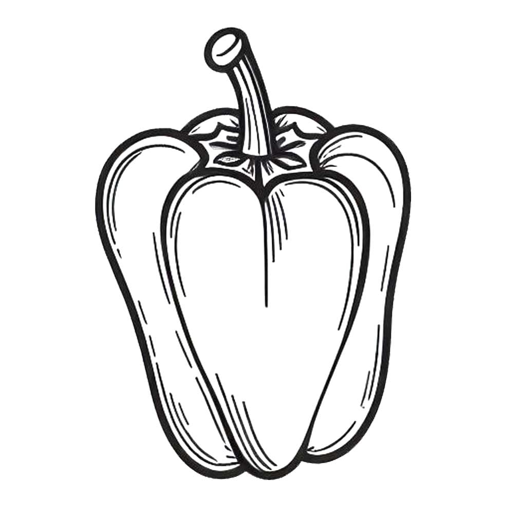 Kolorowanka Narysuj Papryka bezpłatny