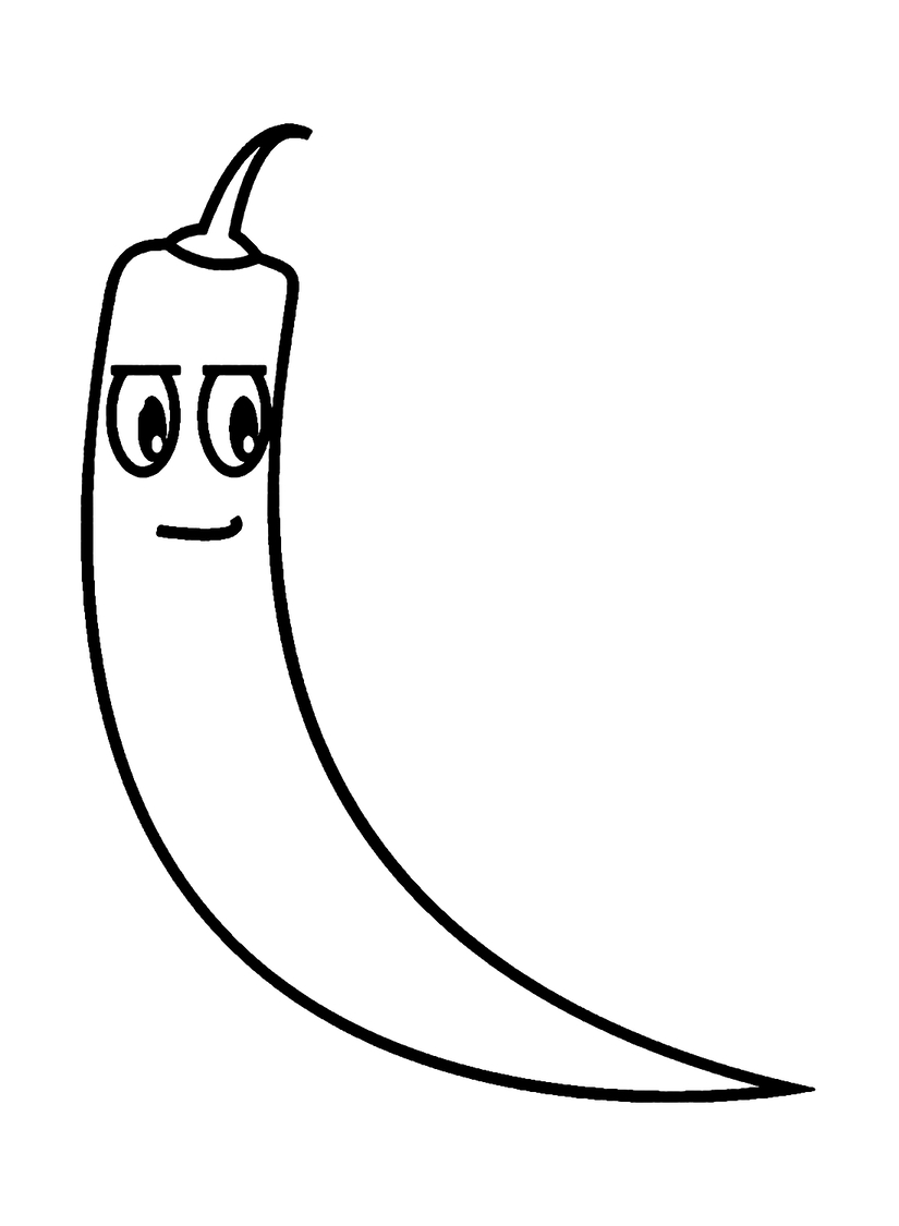 Kolorowanka Narysuj Papryka dla dzieci