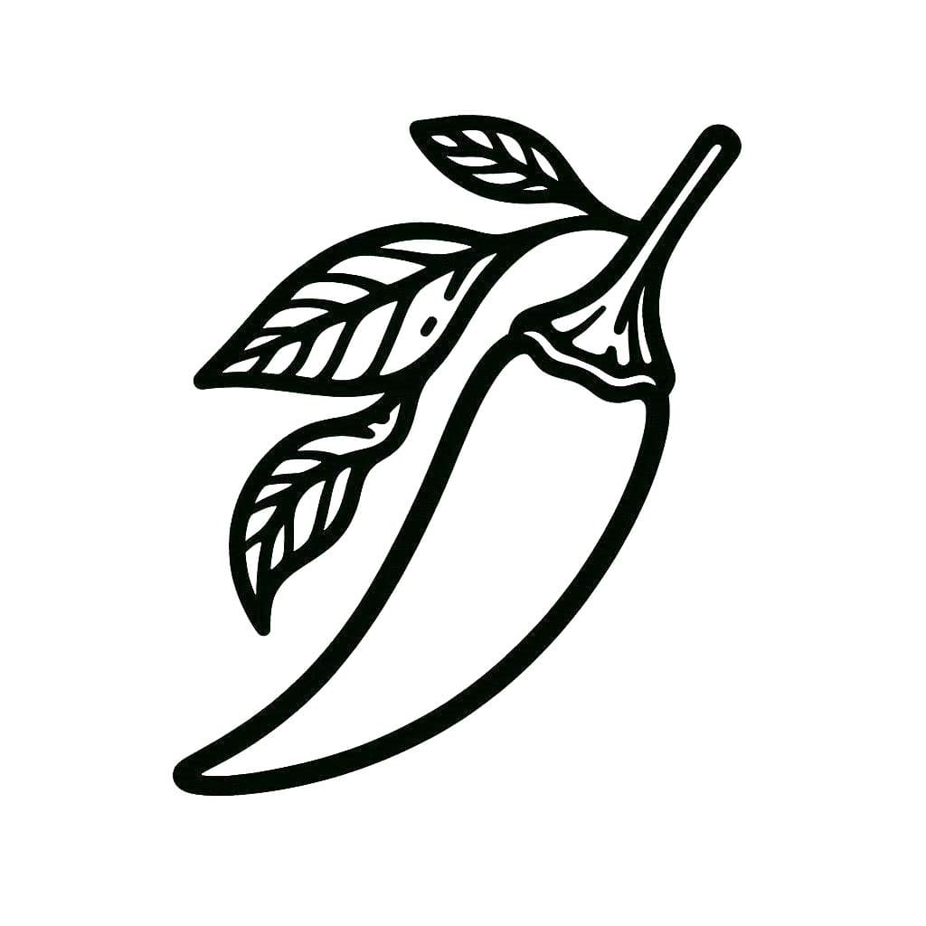 Kolorowanka Narysuj Papryka łatwy